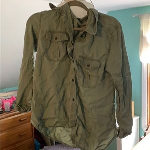 Button up green shirt